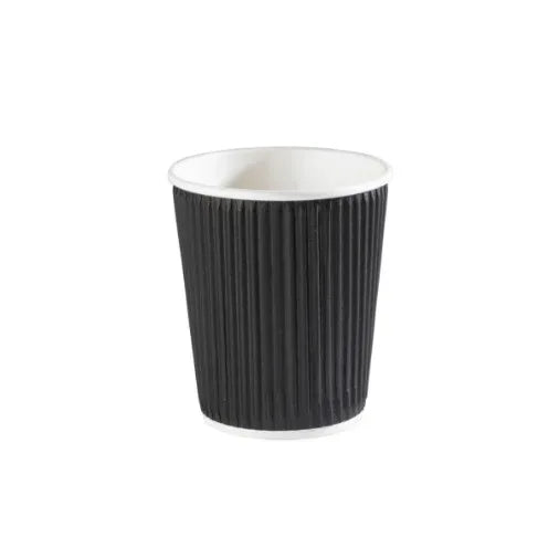 12oz Kraft Black Ripple Cup Ep-90054 (25 Unit) - Memo Cash and Carry 