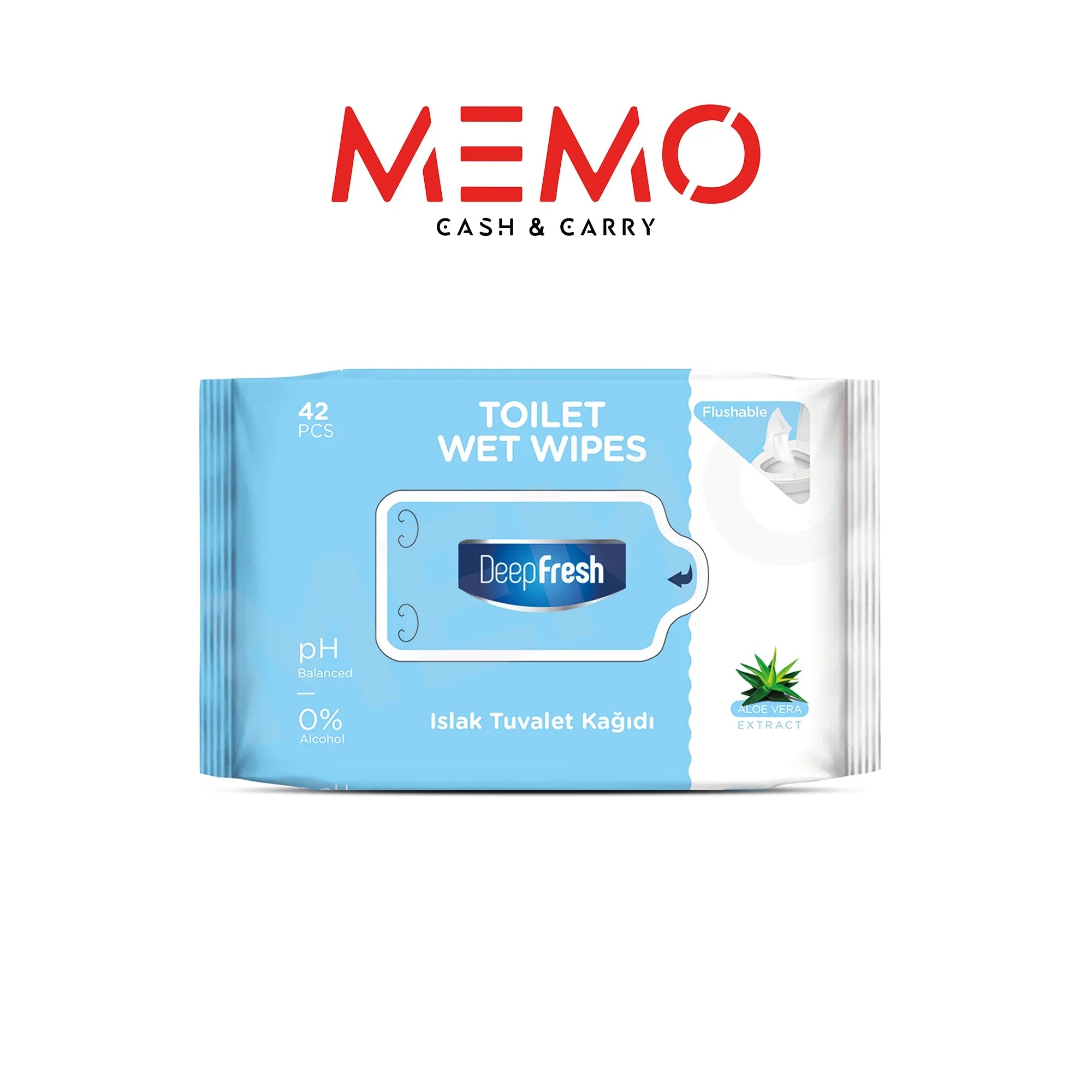 Deep Fresh Biodegradable Flushable Toilet Wet Wipes – 42 Packs x 48 Wipes - Memo Cash and Carry 