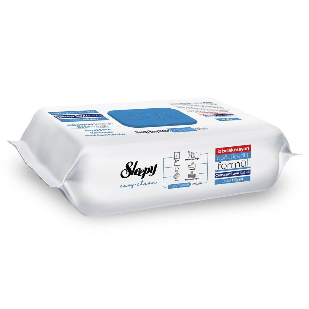 Sleepy Easy Clean Bleach Scented Multi Surface Cleaning Wipes 6 x 100pcs – bleach-scented multi-purpose cleaning wipes product image
