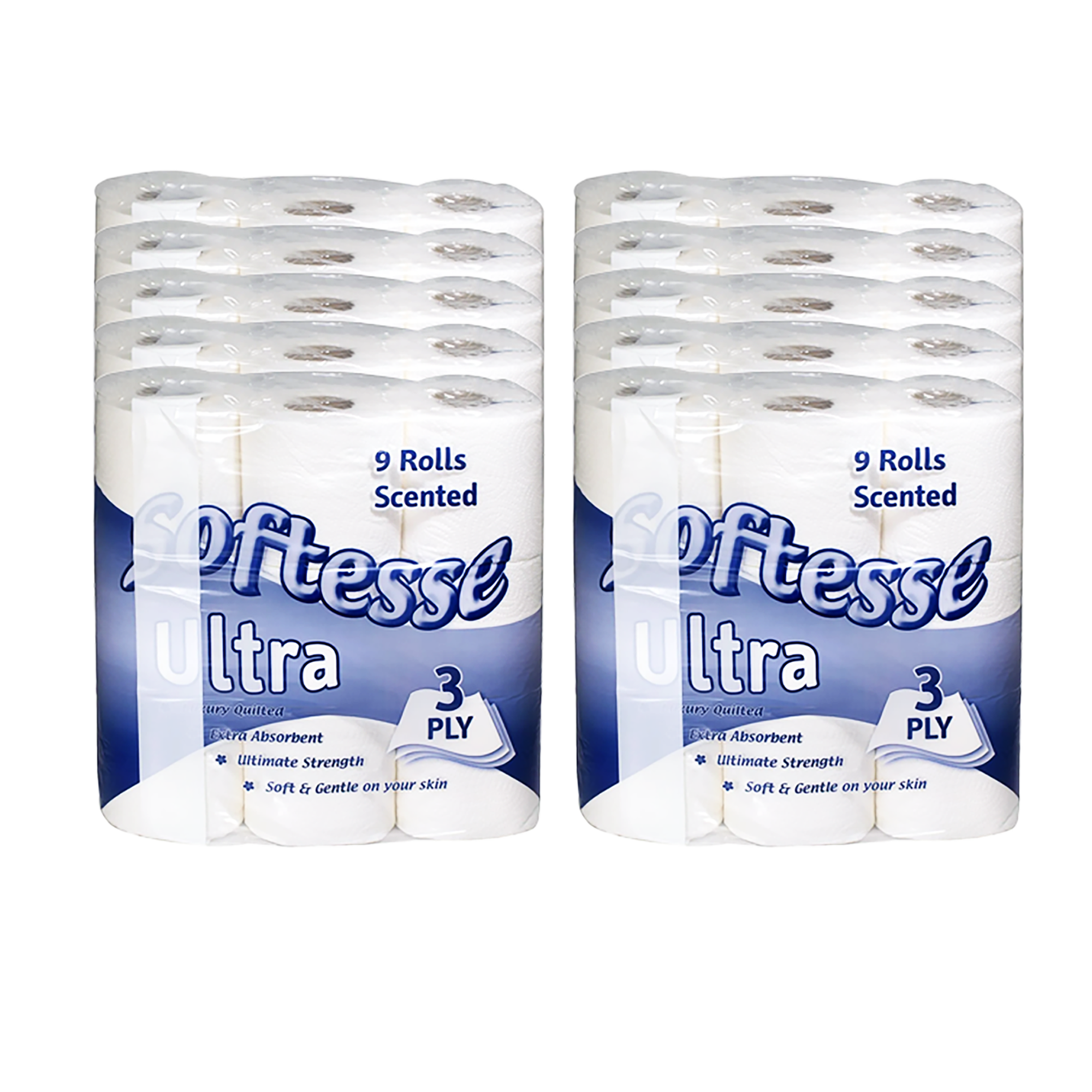 Softesse 3ply 90 Toilet Rolls Classic – soft classic three-ply toilet tissue product image

