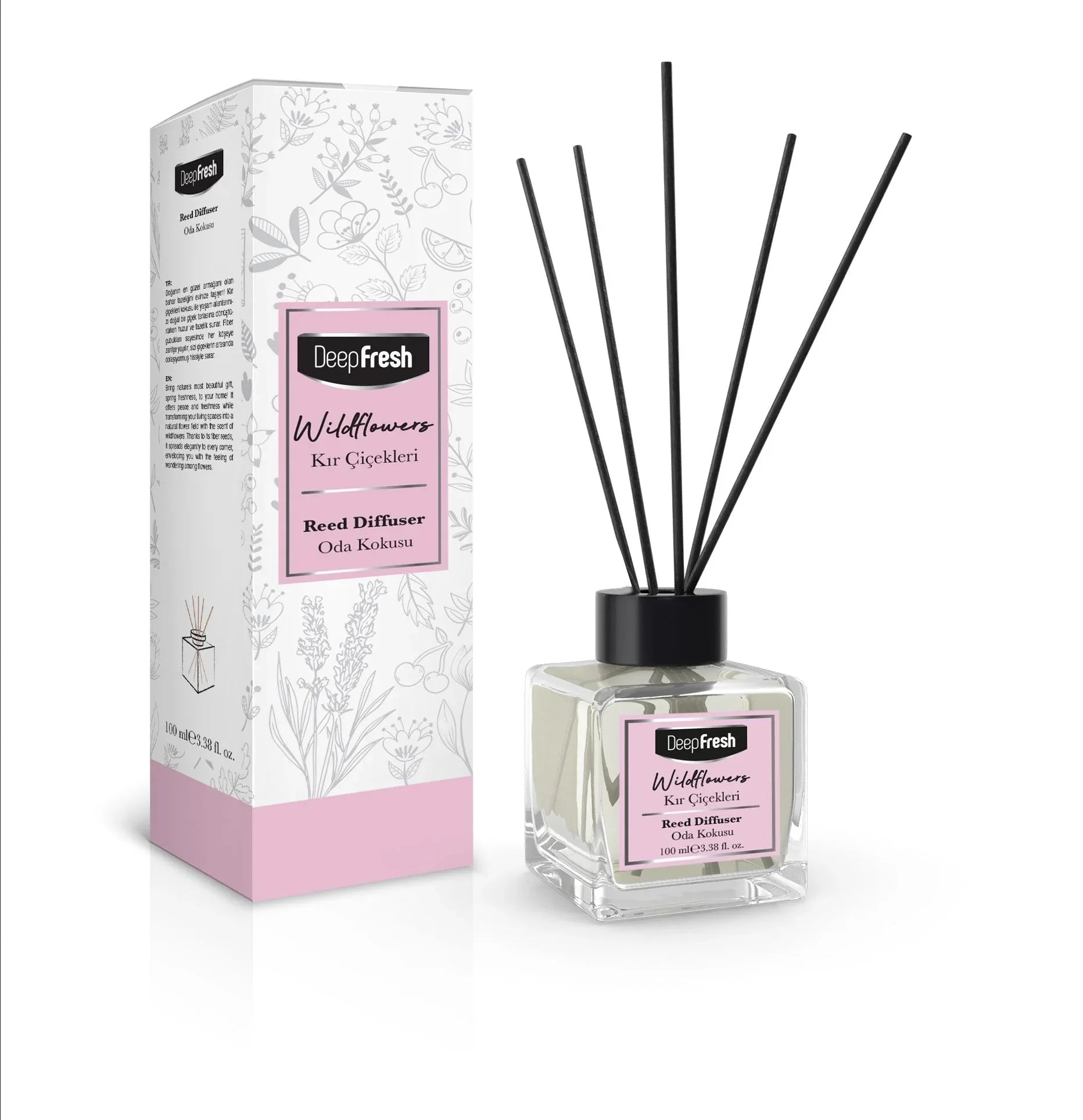 Deep Fresh Reed Diffuser Wildflowers 24x100ml - Memo Cash and Carry 