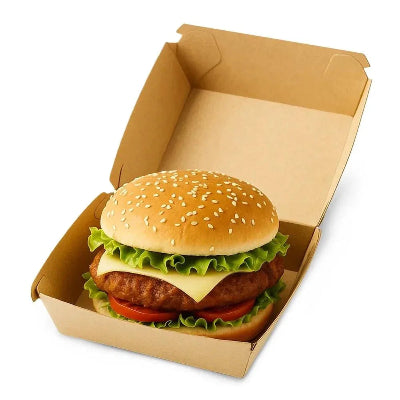 Brown Card Cb10 Burger and Chip Box -My (200 Pcs) - Memo Cash and Carry 